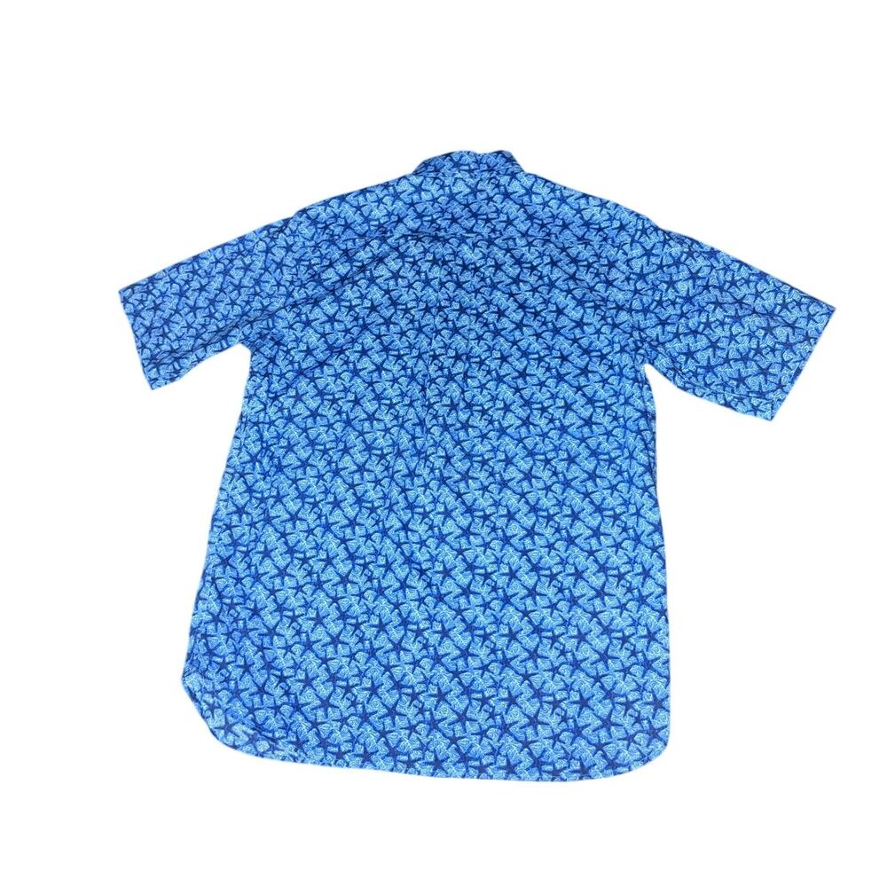 Daniel Cremieux Men S Blue Starfish Casual Button Down Shirt Short Sleeve Small - Picture 5 of 5